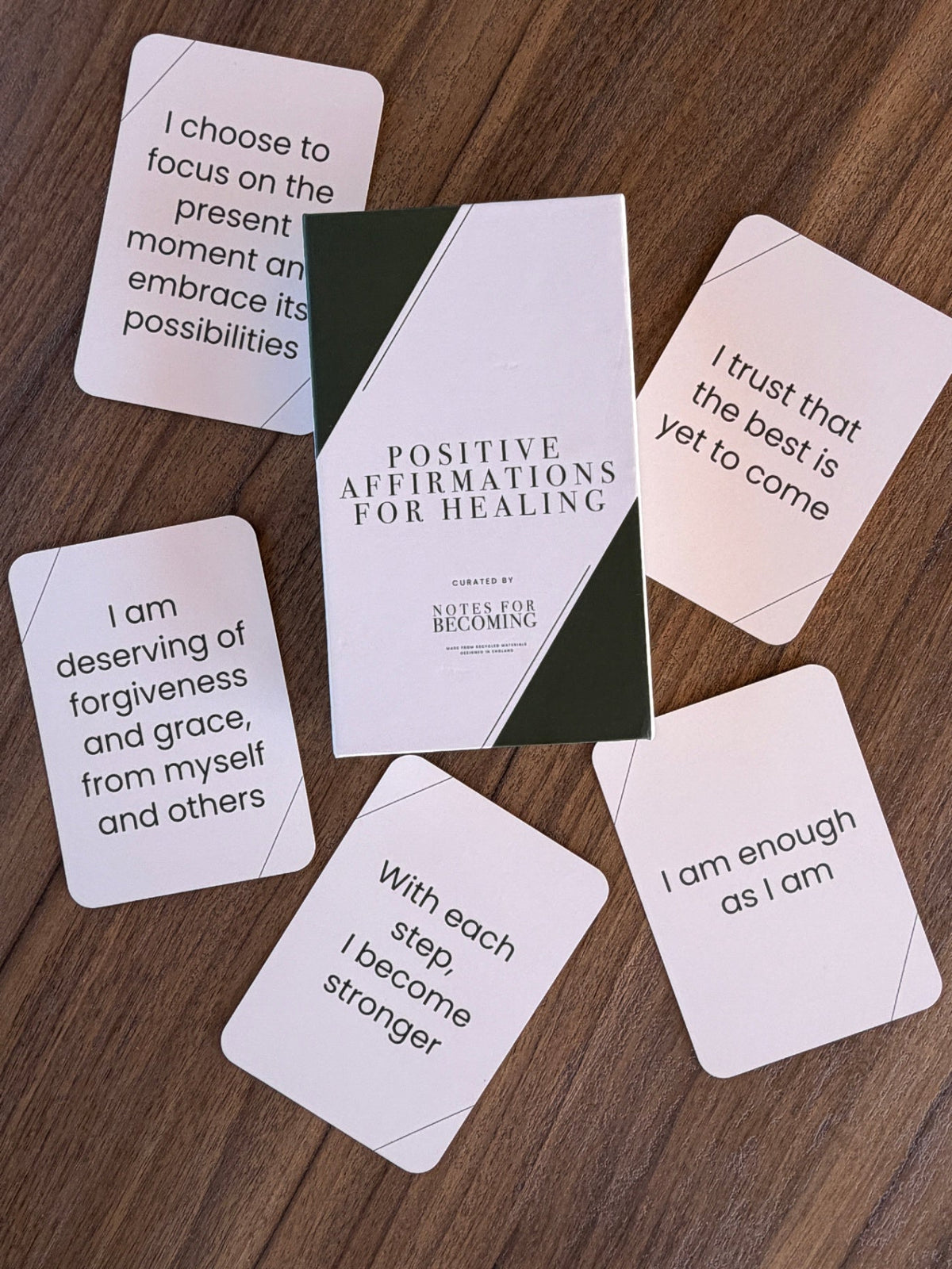 Healing affirmation card detail